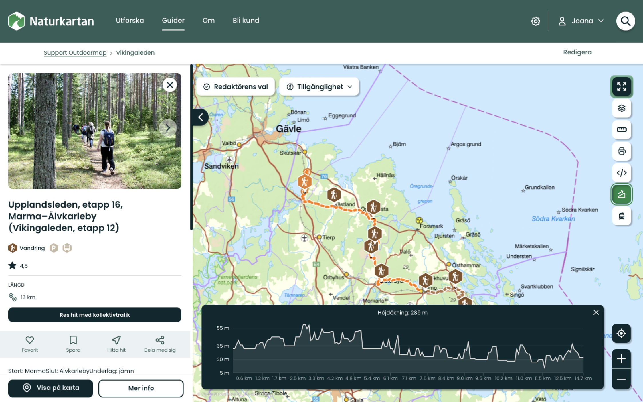 Skapa och dela listor över era områden och platser, med funktioner som offlinekartor, höjdkurvor och mer